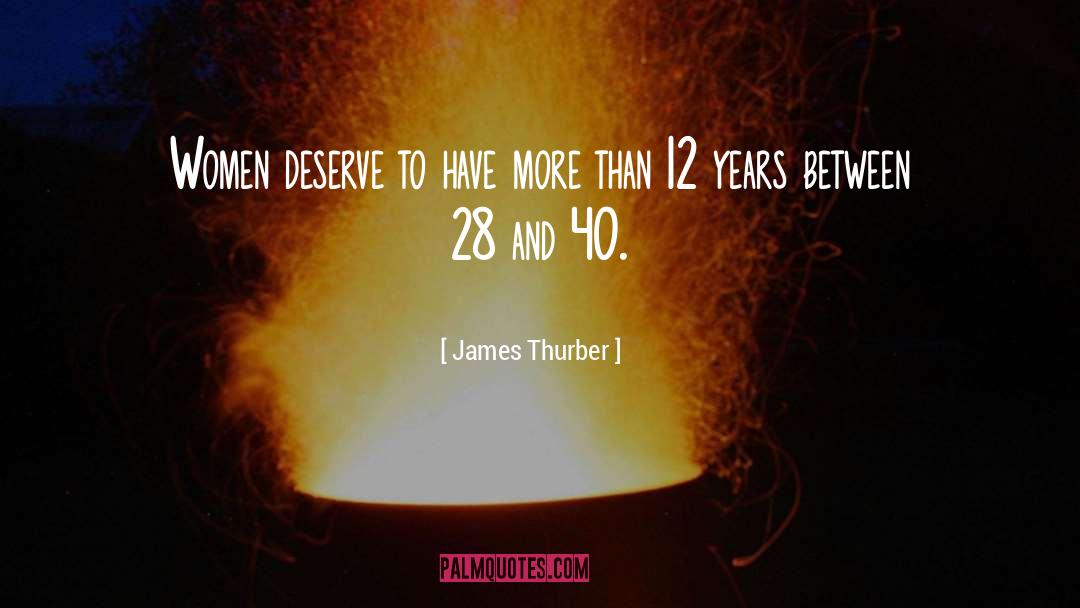 James Thurber Quotes: Women deserve to have more