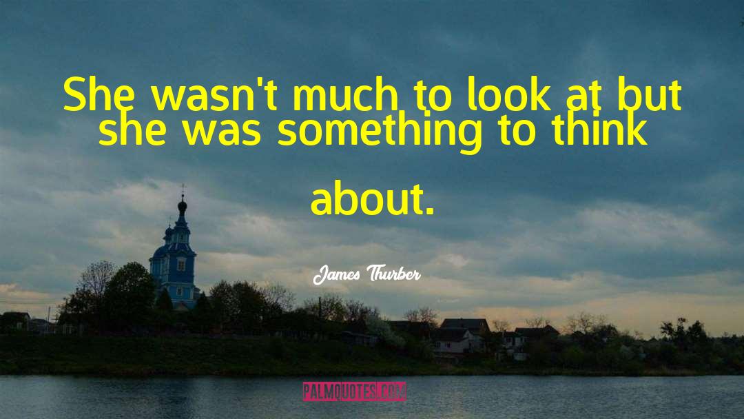 James Thurber Quotes: She wasn't much to look