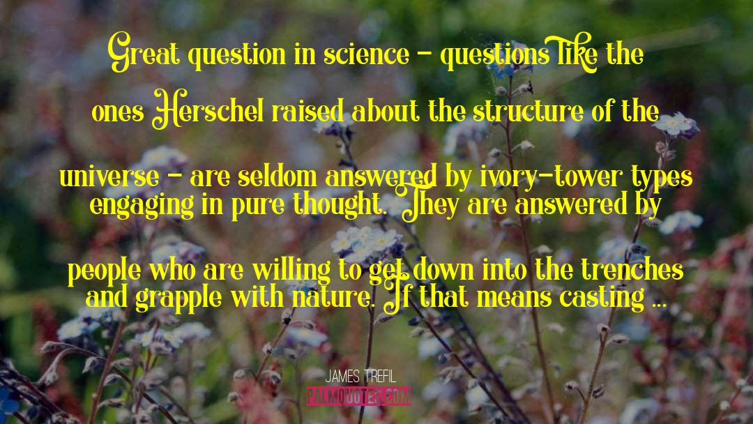 James Trefil Quotes: Great question in science -