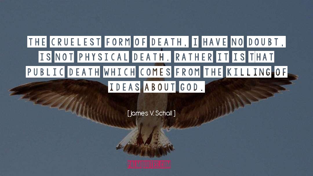 James V. Schall Quotes: The cruelest form of death,