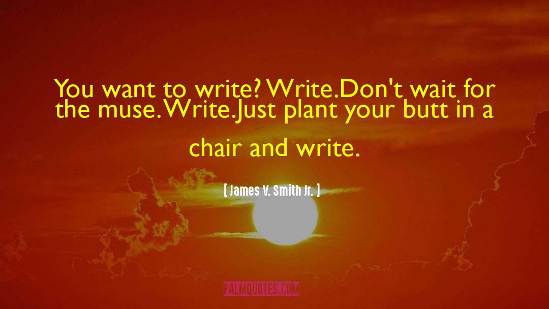 James V. Smith Jr. Quotes: You want to write? Write.<br