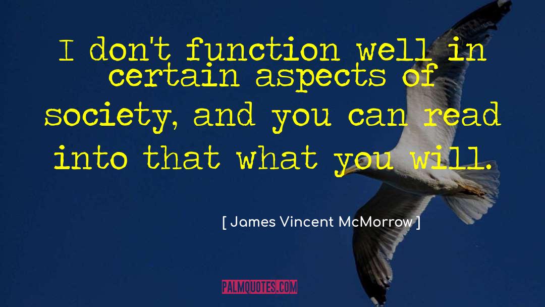 James Vincent McMorrow Quotes: I don't function well in