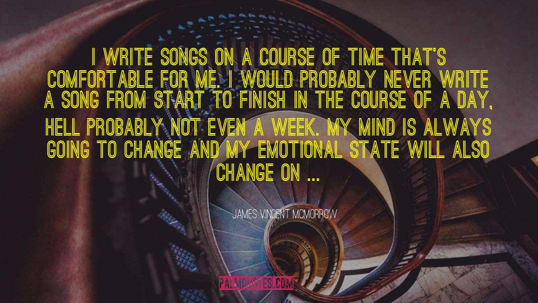 James Vincent McMorrow Quotes: I write songs on a