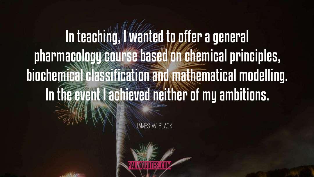 James W. Black Quotes: In teaching, I wanted to