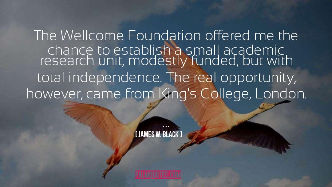 James W. Black Quotes: The Wellcome Foundation offered me