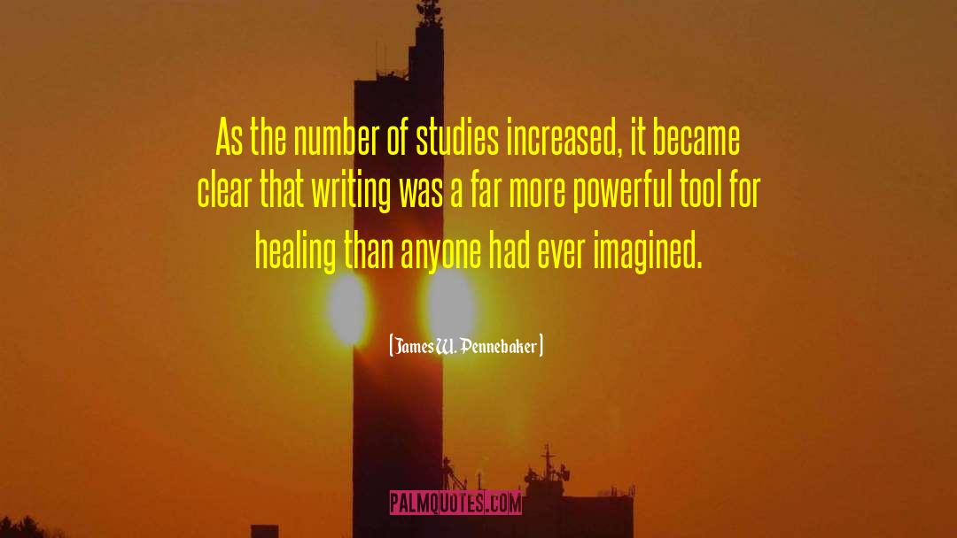 James W. Pennebaker Quotes: As the number of studies