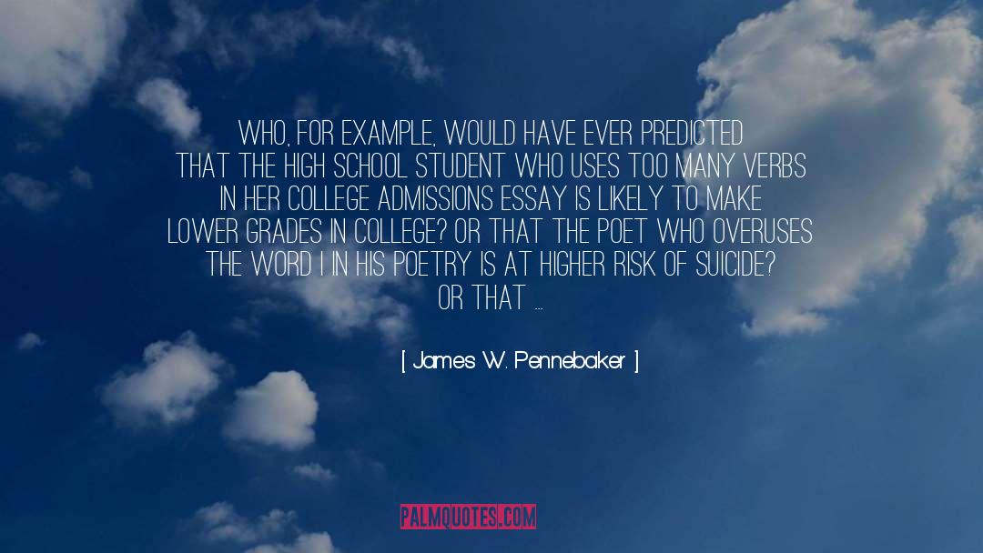 James W. Pennebaker Quotes: Who, for example, would have