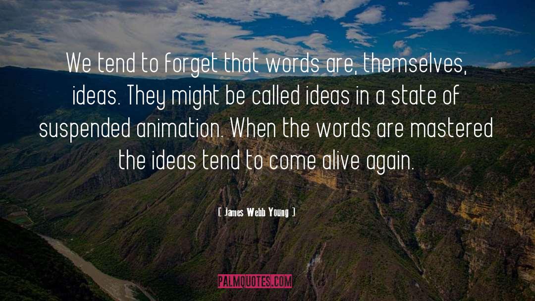 James Webb Young Quotes: We tend to forget that