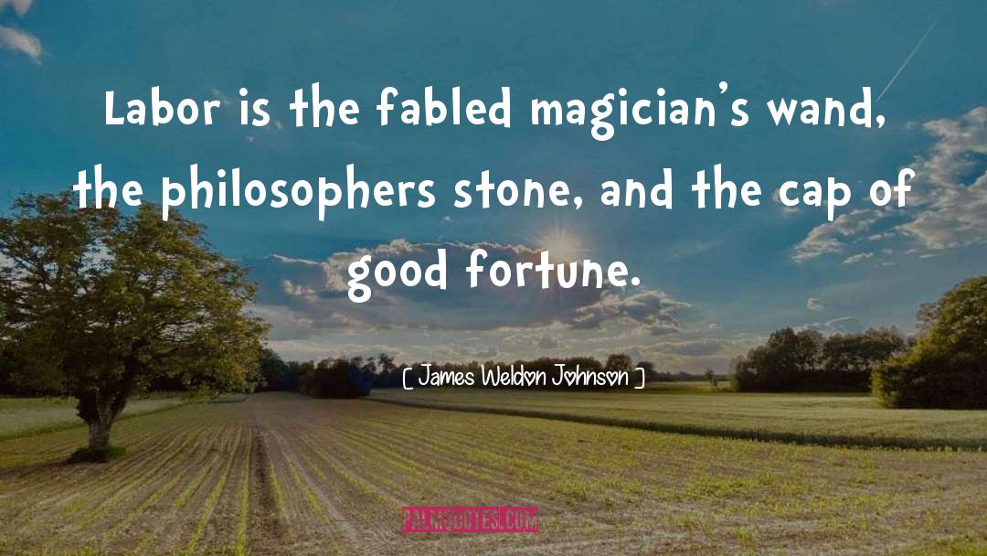 James Weldon Johnson Quotes: Labor is the fabled magician's