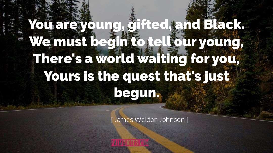 James Weldon Johnson Quotes: You are young, gifted, and