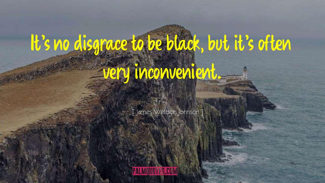 James Weldon Johnson Quotes: It's no disgrace to be
