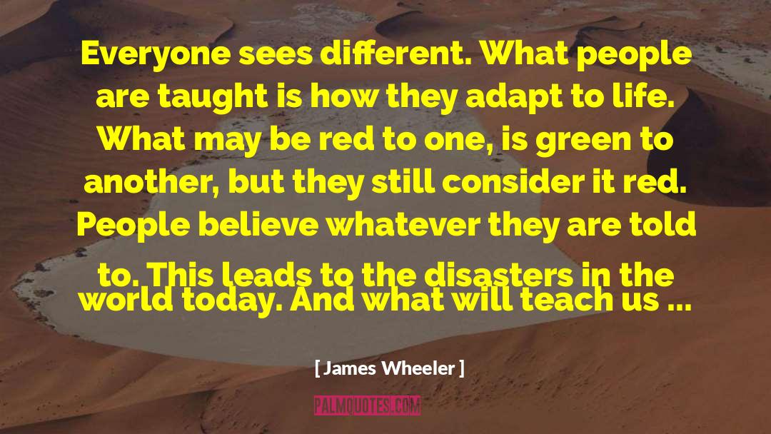 James Wheeler Quotes: Everyone sees different. What people