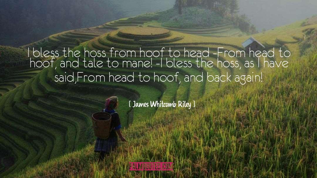 James Whitcomb Riley Quotes: I bless the hoss from