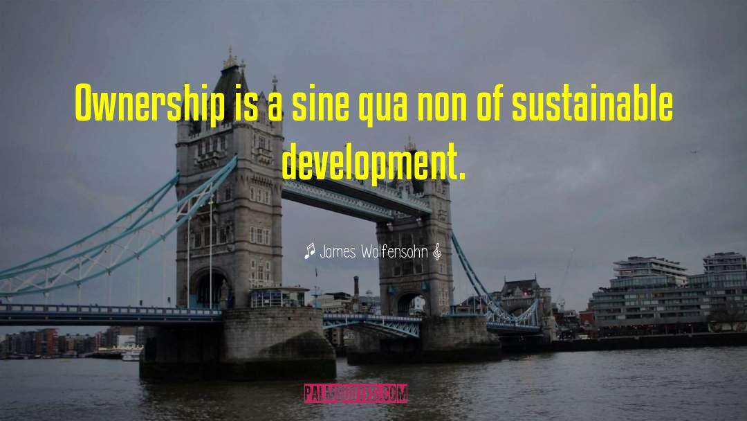 James Wolfensohn Quotes: Ownership is a sine qua