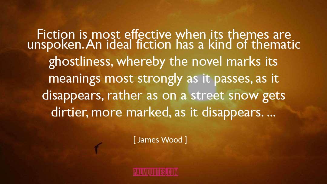 James Wood Quotes: Fiction is most effective when