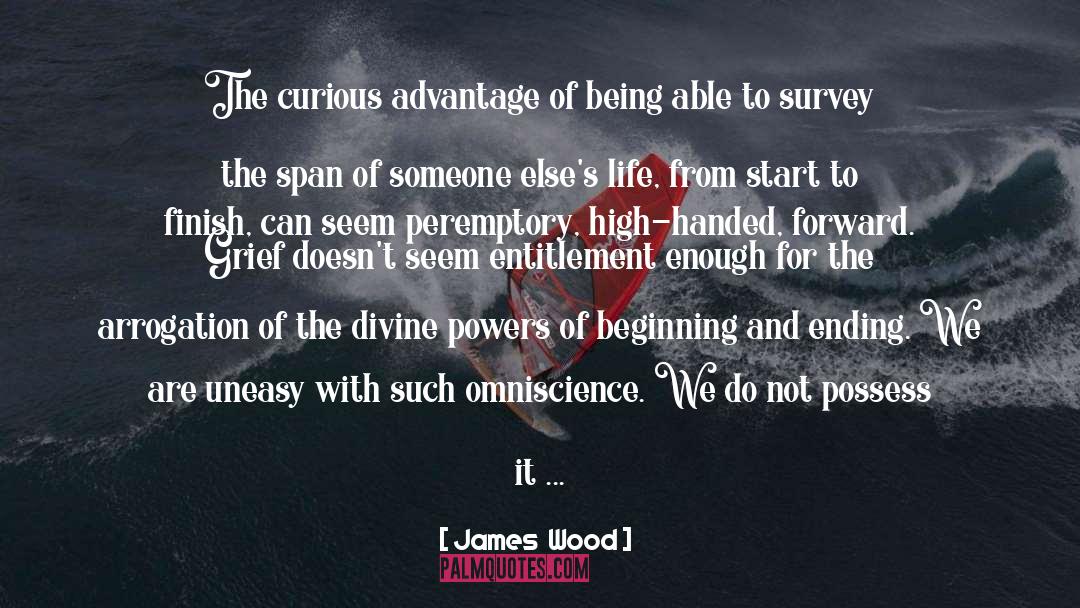 James Wood Quotes: The curious advantage of being