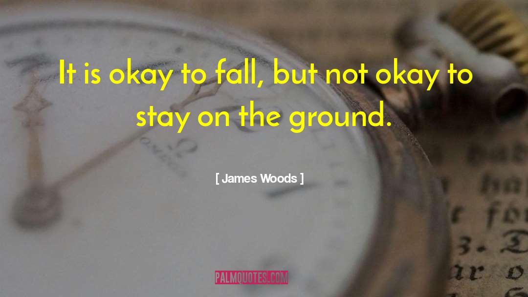James Woods Quotes: It is okay to fall,