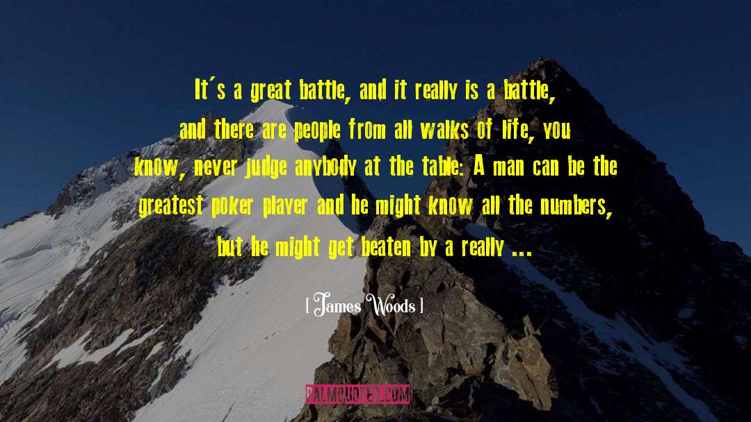 James Woods Quotes: It's a great battle, and