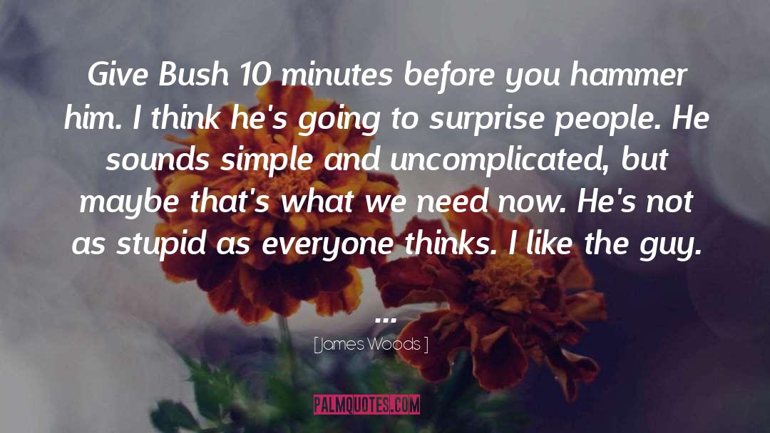 James Woods Quotes: Give Bush 10 minutes before