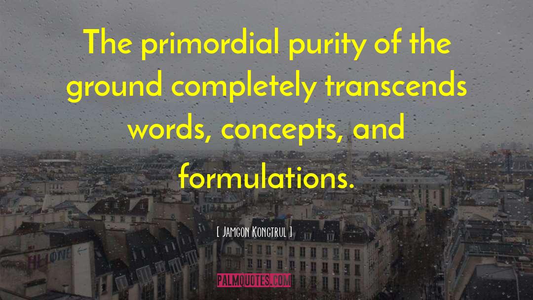 Jamgon Kongtrul Quotes: The primordial purity of the