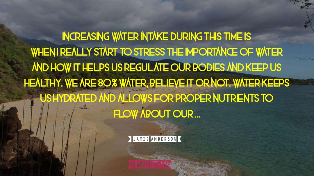 Jamie Anderson Quotes: Increasing Water Intake During this