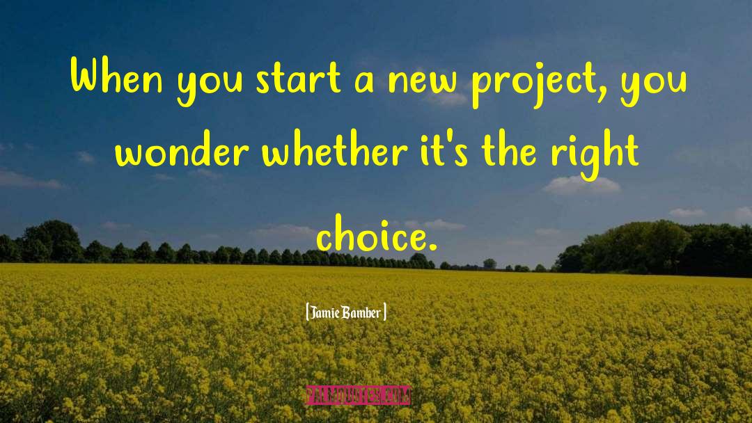 Jamie Bamber Quotes: When you start a new