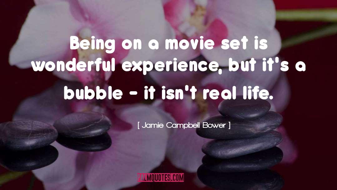 Jamie Campbell Bower Quotes: Being on a movie set