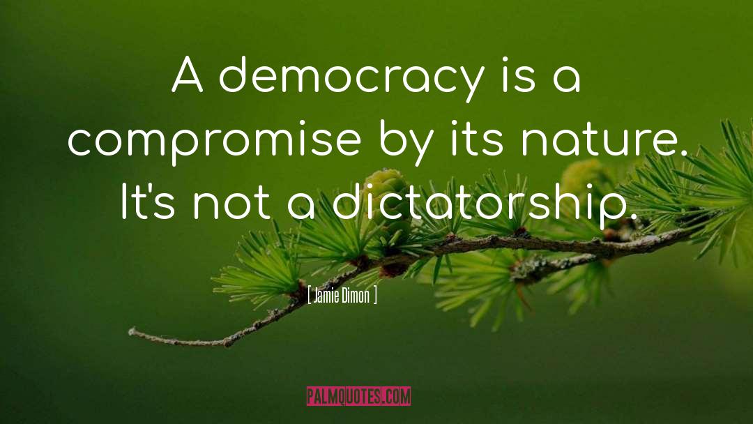 Jamie Dimon Quotes: A democracy is a compromise