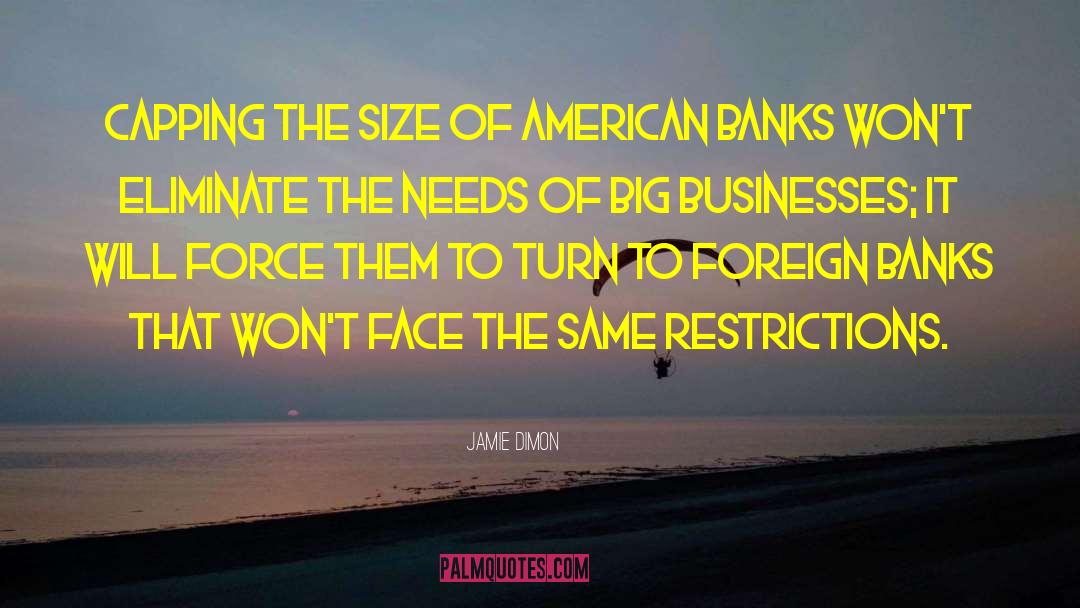 Jamie Dimon Quotes: Capping the size of American