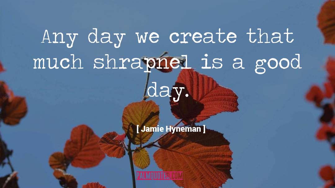 Jamie Hyneman Quotes: Any day we create that