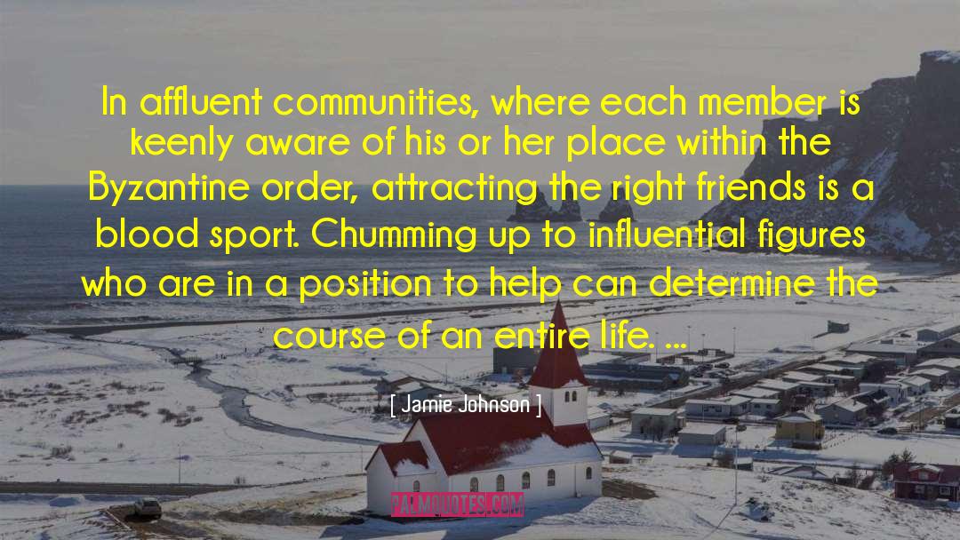 Jamie Johnson Quotes: In affluent communities, where each