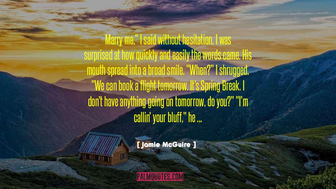 Jamie McGuire Quotes: Marry me,