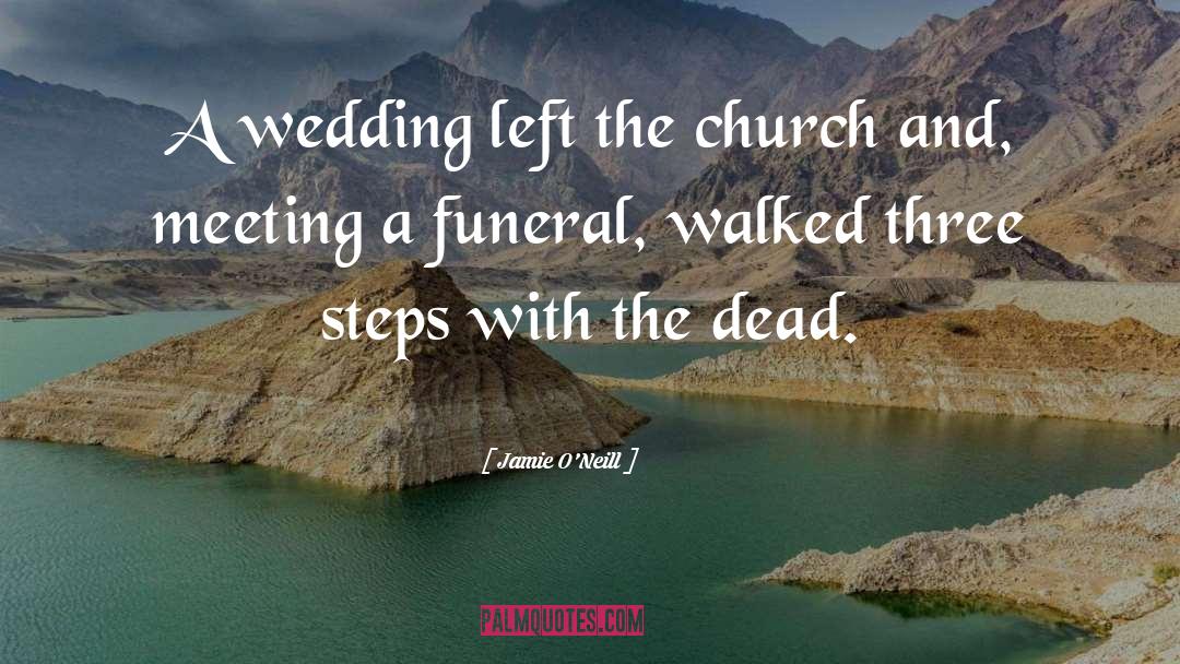 Jamie O'Neill Quotes: A wedding left the church