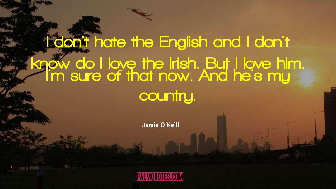 Jamie O'Neill Quotes: I don't hate the English