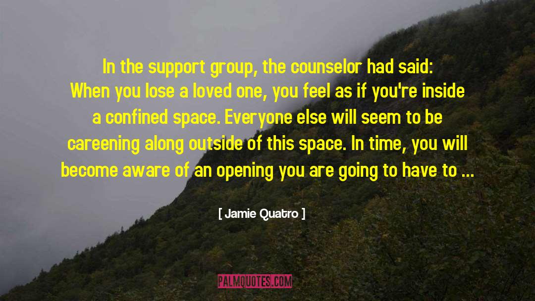 Jamie Quatro Quotes: In the support group, the