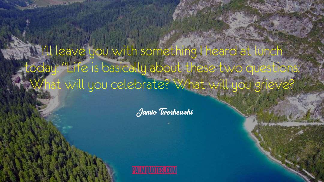 Jamie Tworkowski Quotes: I'll leave you with something