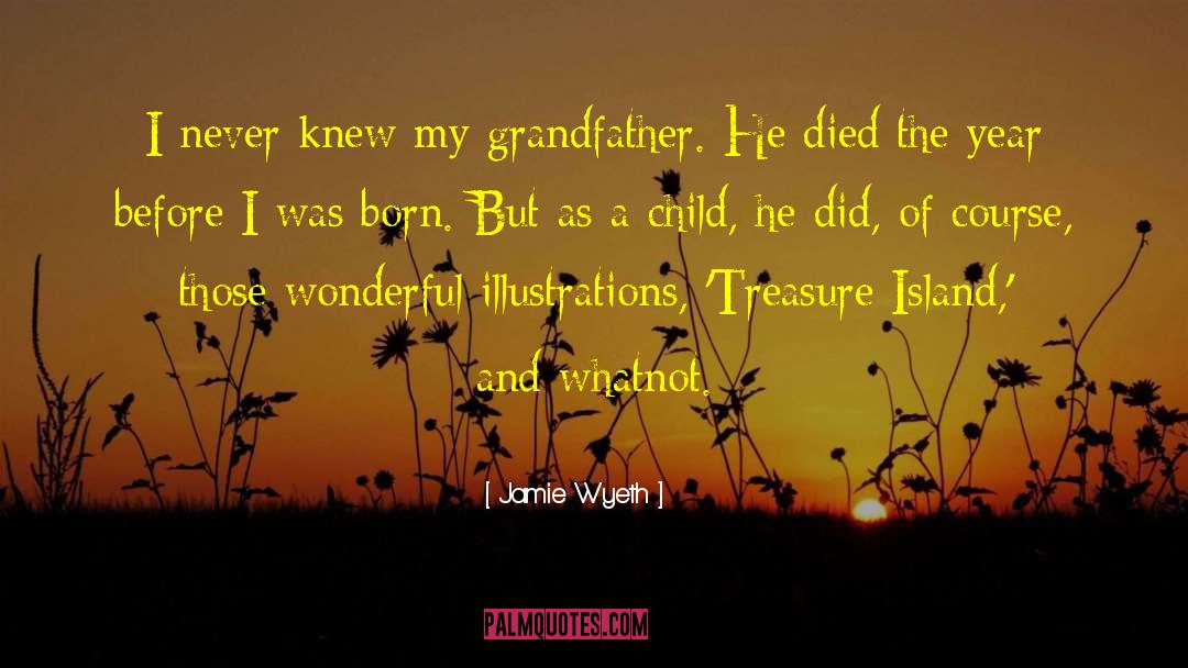 Jamie Wyeth Quotes: I never knew my grandfather.