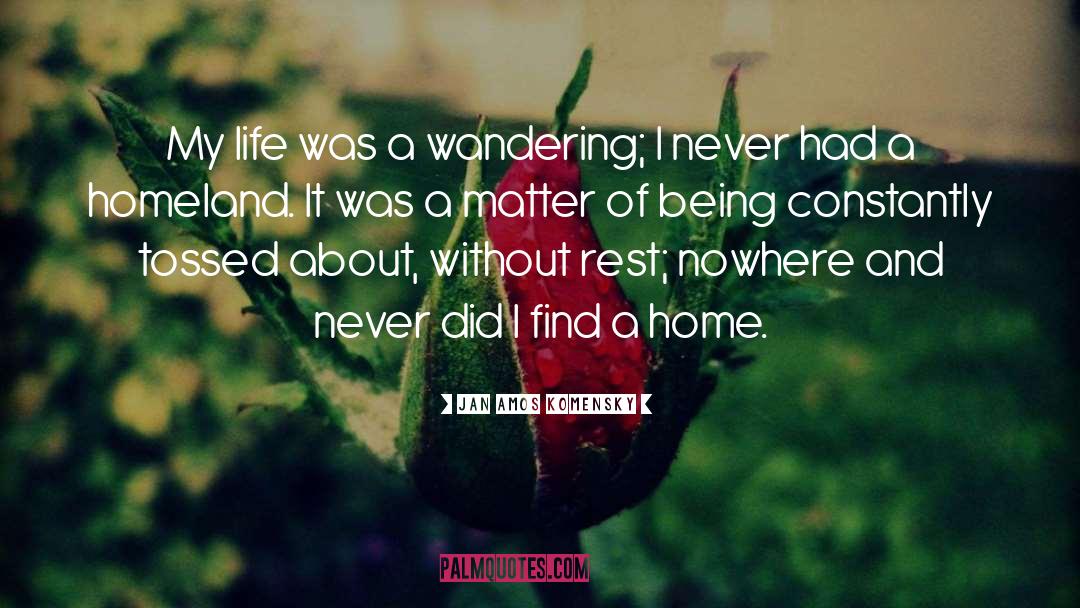 Jan Amos Komensky Quotes: My life was a wandering;