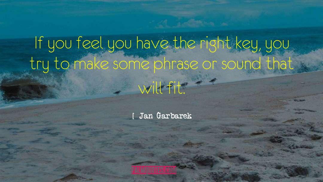 Jan Garbarek Quotes: If you feel you have