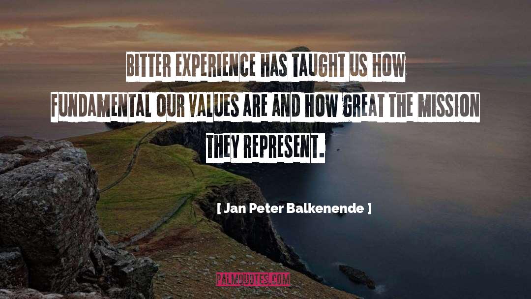 Jan Peter Balkenende Quotes: Bitter experience has taught us