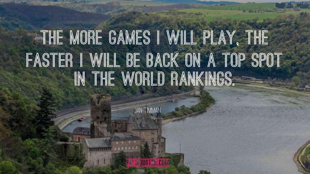 Jan Timman Quotes: The more games I will