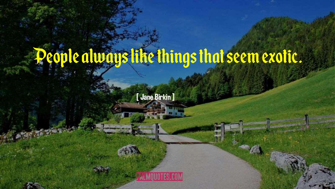 Jane Birkin Quotes: People always like things that