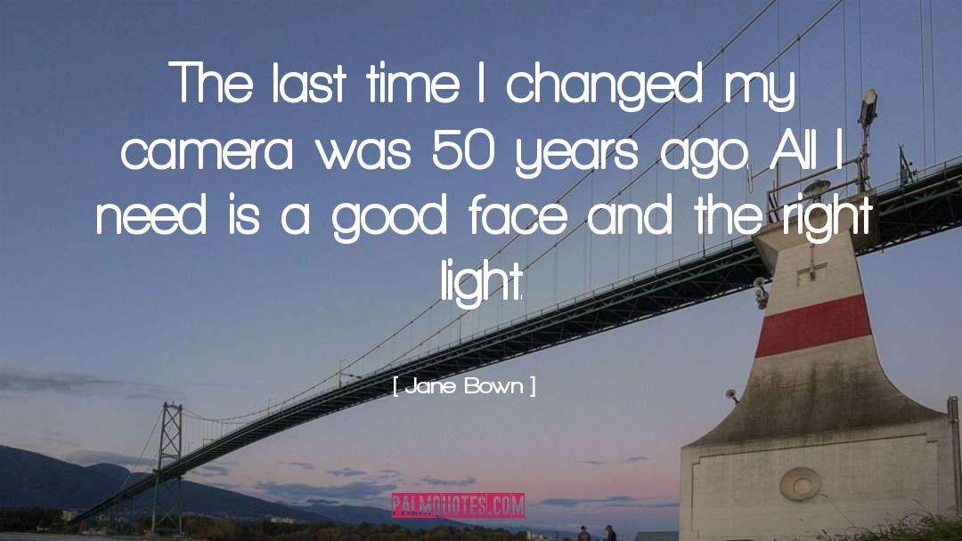Jane Bown Quotes: The last time I changed