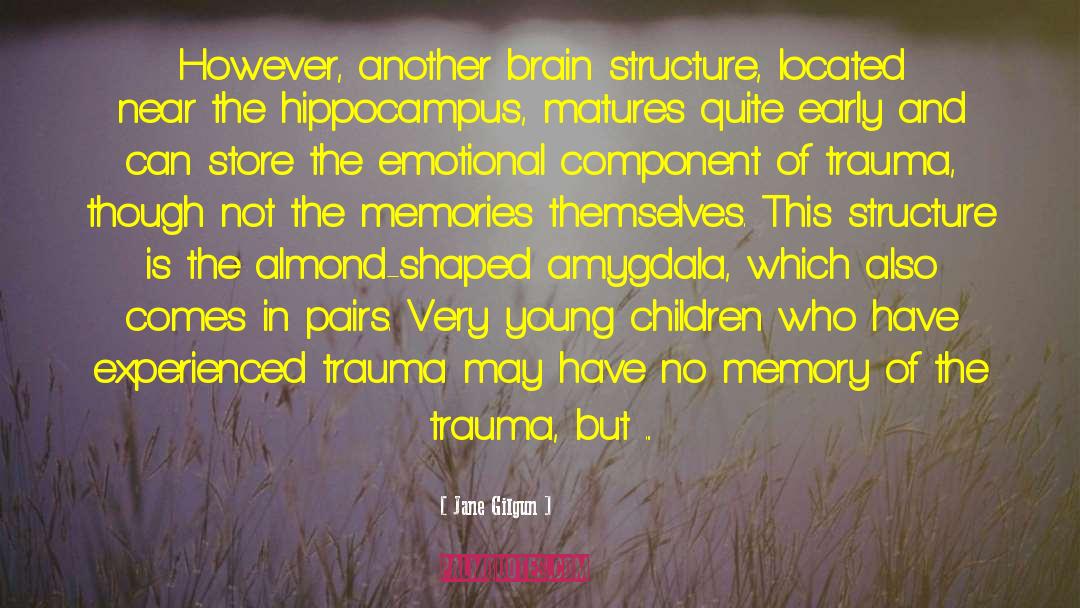 Jane Gilgun Quotes: However, another brain structure, located