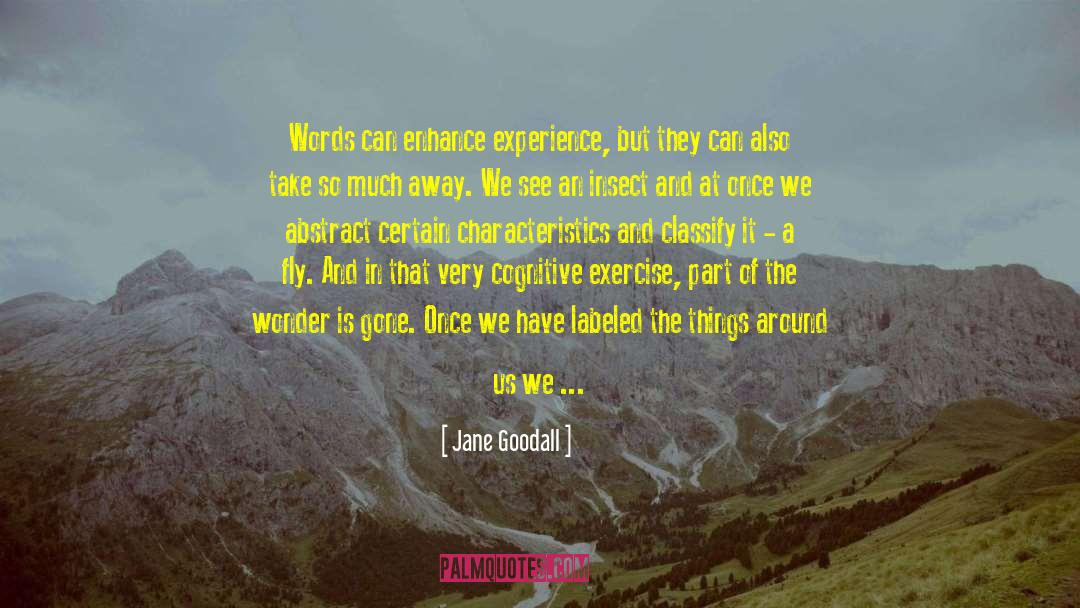 Jane Goodall Quotes: Words can enhance experience, but