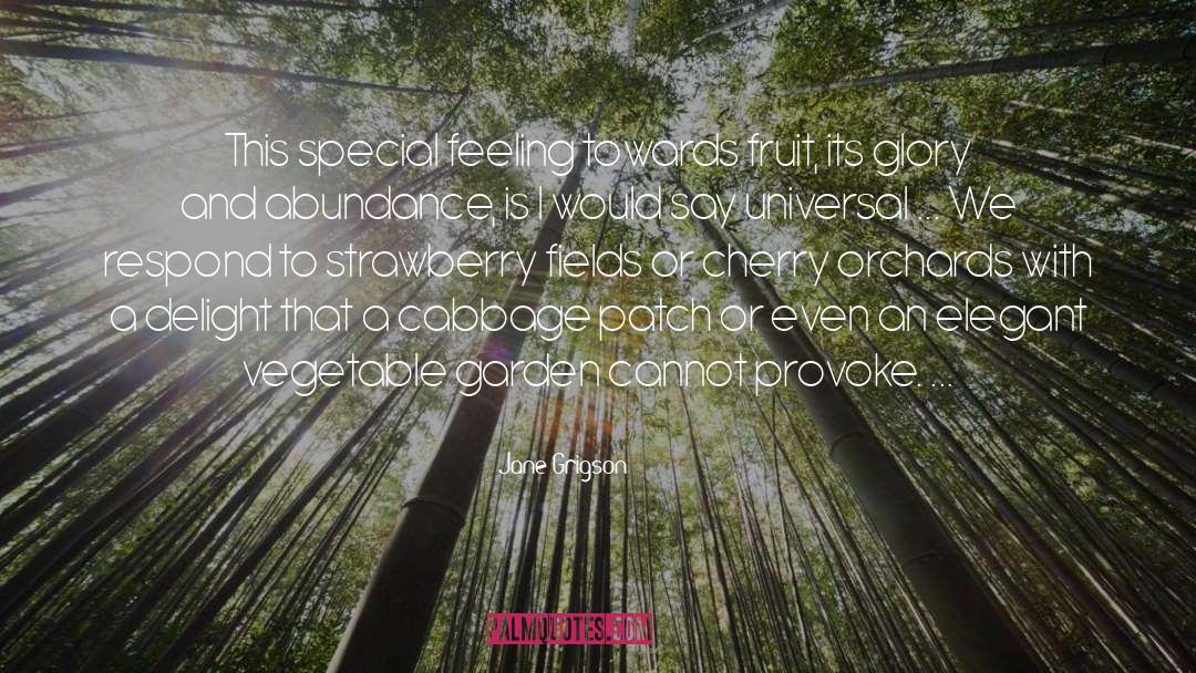 Jane Grigson Quotes: This special feeling towards fruit,