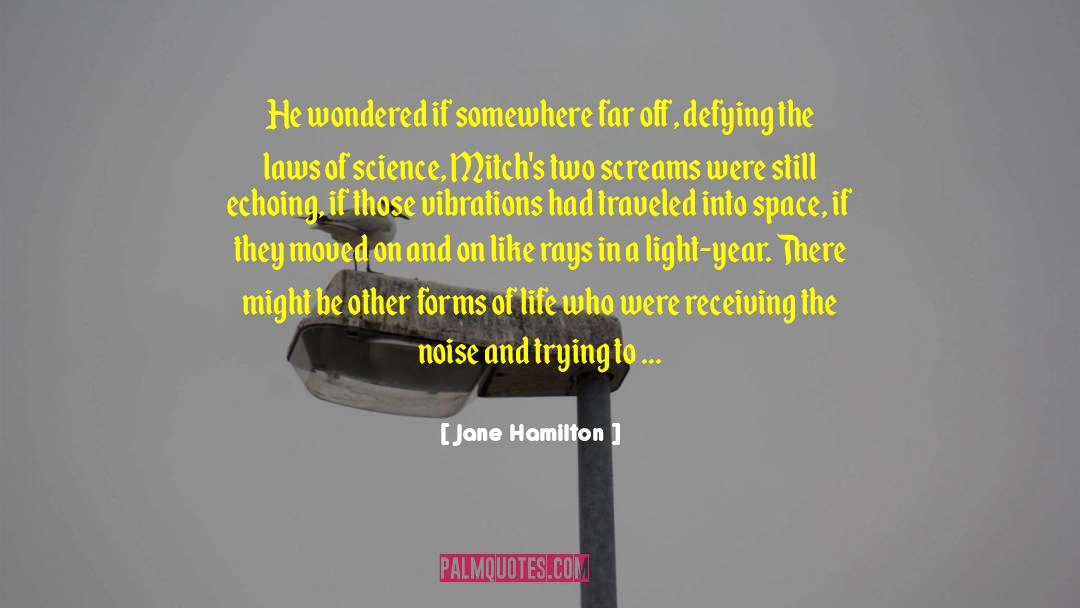 Jane Hamilton Quotes: He wondered if somewhere far