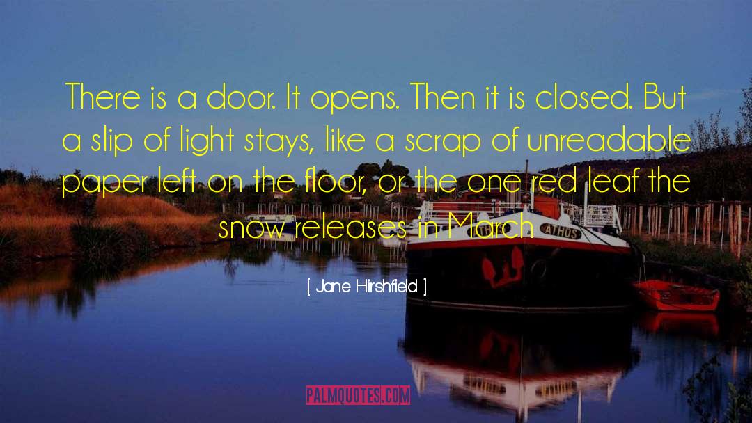 Jane Hirshfield Quotes: There is a door. It