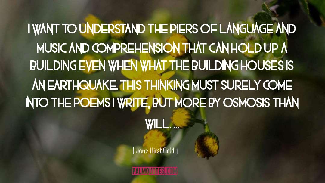 Jane Hirshfield Quotes: I want to understand the