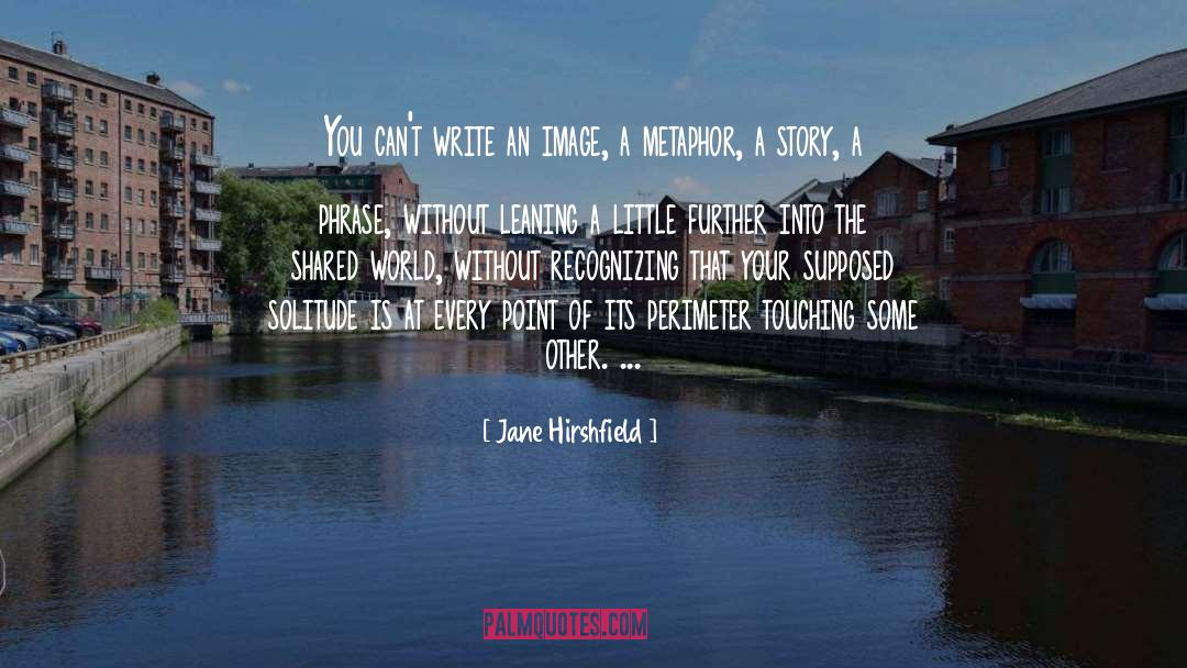 Jane Hirshfield Quotes: You can't write an image,